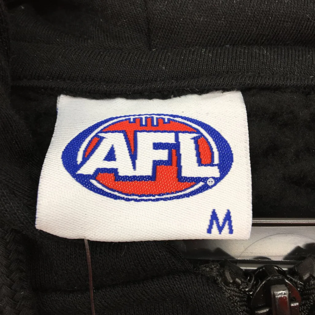 AFL Essendon Bombers Quarter Zip Black Polar Fleece Mens Size Medium NEW - Image 5