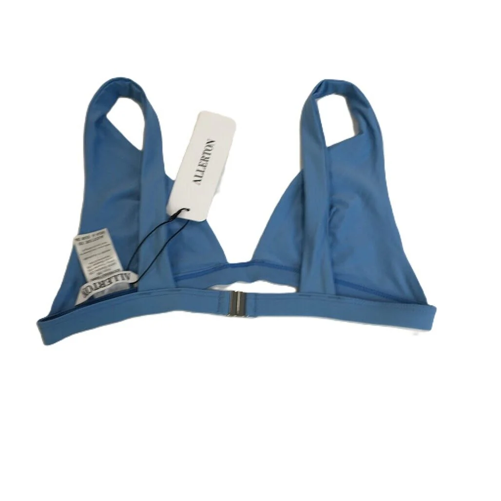 Allerton Sky Blue Soft Cup Women's Summer Halter Twist Bikini Top size 10 NEW - Image 2