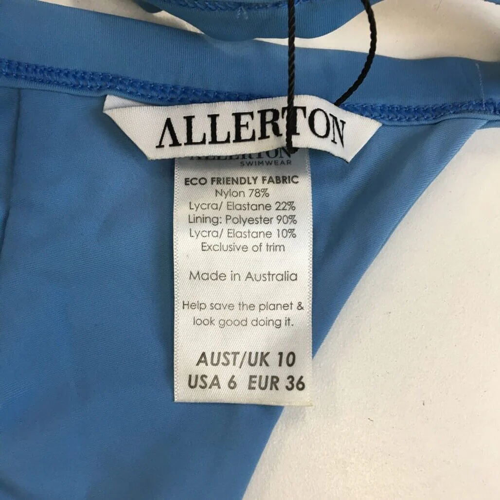 Allerton Sky Blue Soft Cup Women's Summer Halter Twist Bikini Top size 10 NEW - Image 3