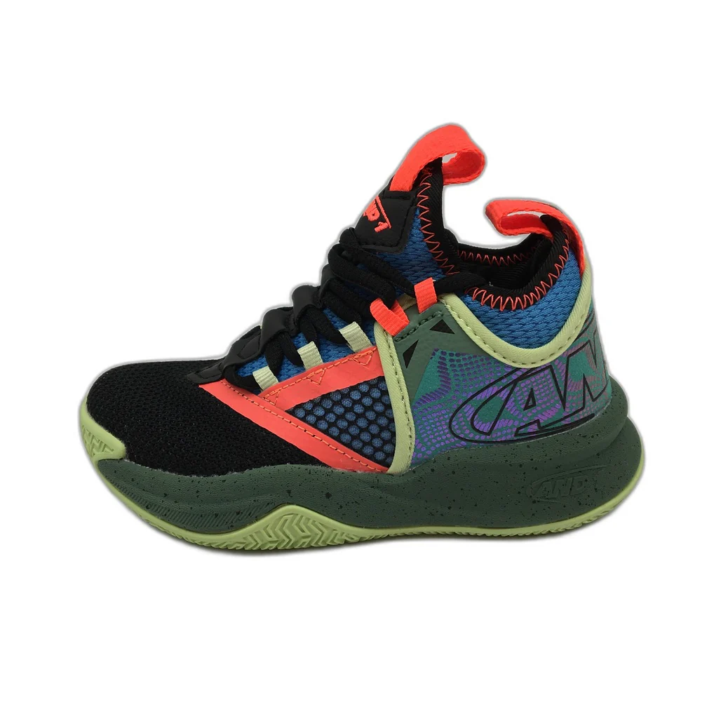 AND1 Charge Green, Blue & Black Basketball Sneaker Shoes Kids Unisex Size 11 NEW - Image 4