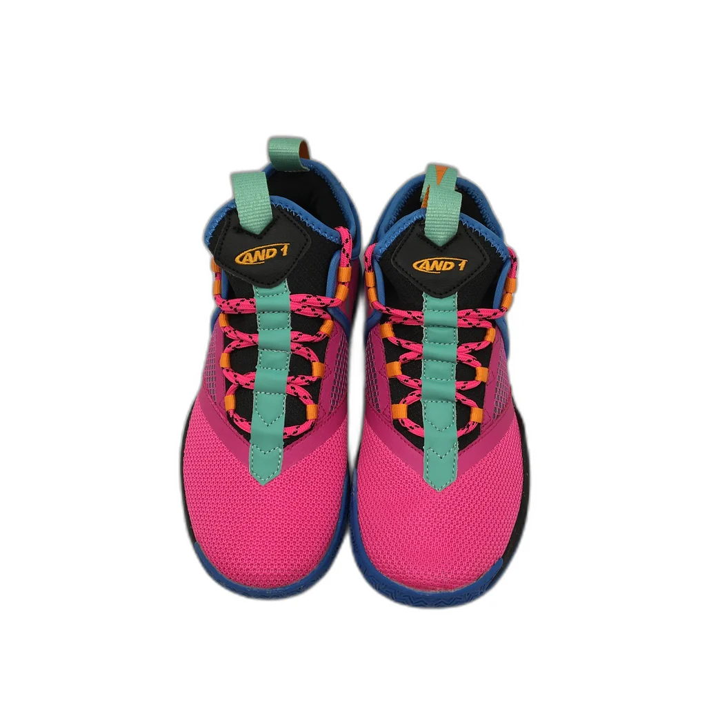 AND1 Charge Pink & Black Basketball Sneaker Shoes Kids Unisex Size 6 NEW - Image 4