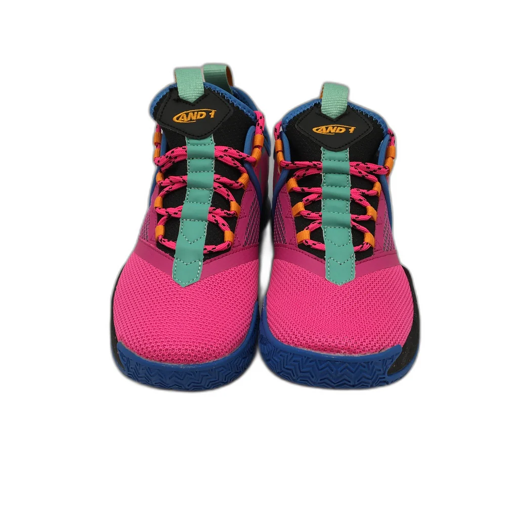 AND1 Charge Pink & Black Basketball Sneaker Shoes Kids Unisex Size 6 NEW - Image 6