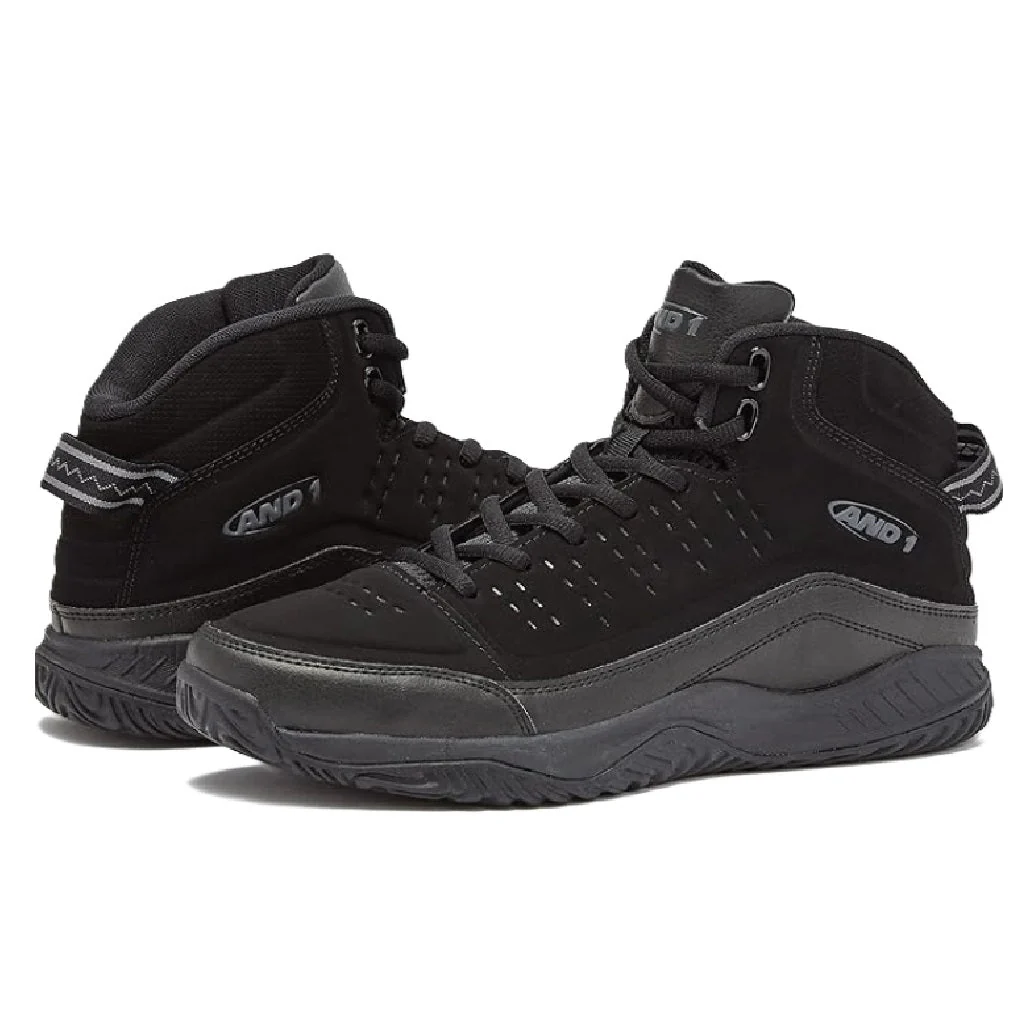 AND1 Pulse 2.0 Black Lace-Up Basketball Style Sneakers Mens Various Sizes NEW - Image 4