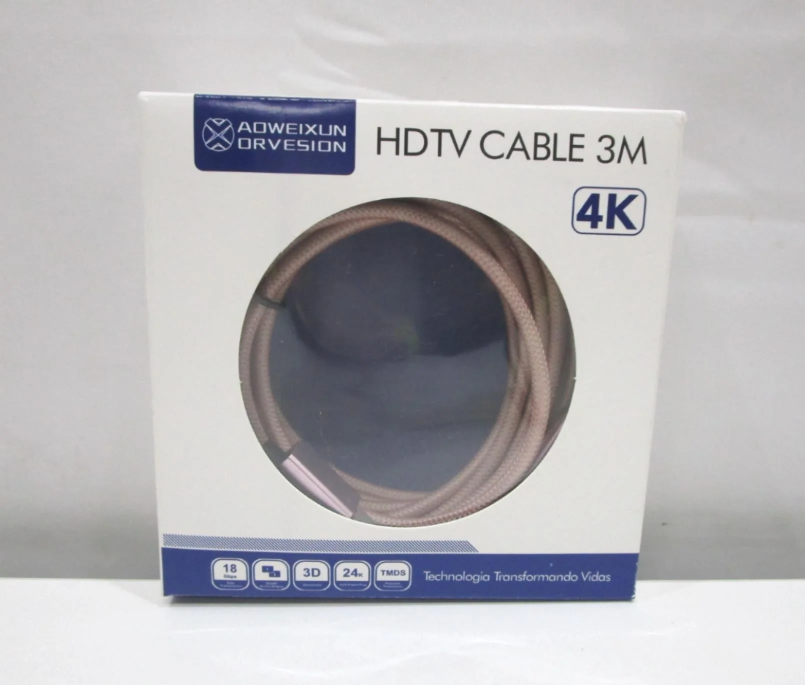 Aoweixun Orvesion 4K Hdtv Cable 3 Meters 18 Gbps Rose Gold NEW - Image 5