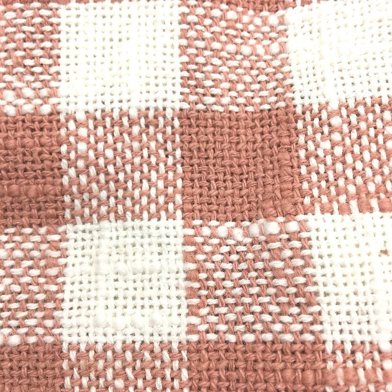Avery Gingham Cotton Peach Throw Size 127cmx152cm NEW - Image 5