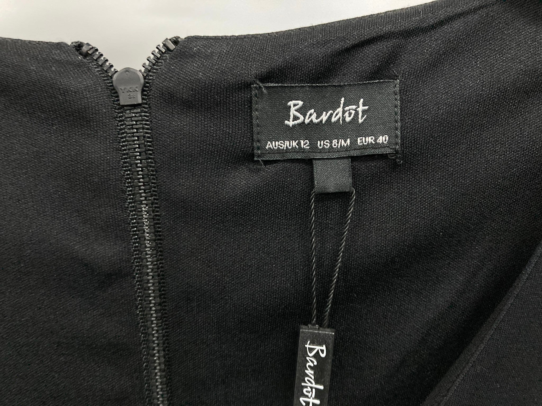 Bardot Alice L/Sleeve Midi Back-Zip Black Dress Ladies Sz 12 NEW - Image 4