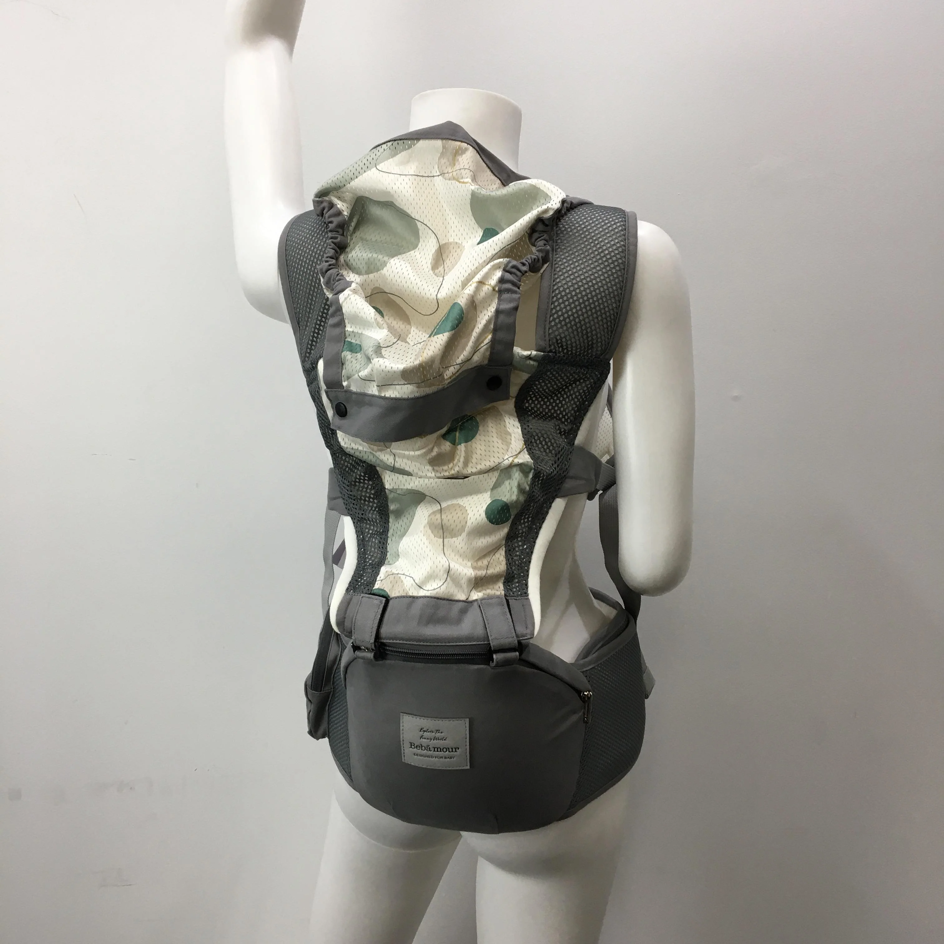 Bebamour Air Grey Foldable Baby Carrier Newborn to Toddler 0-36 Months NEW - Image 6