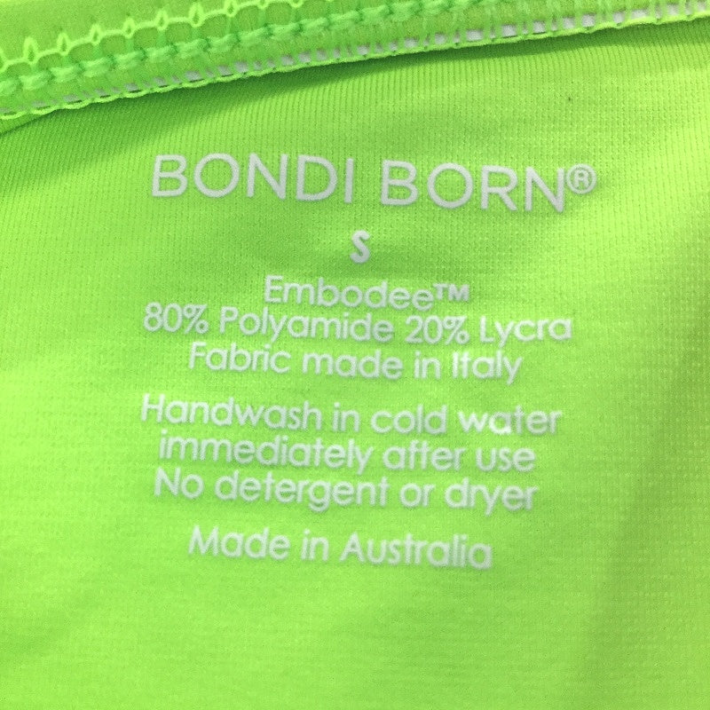 Bondi Born Bright Green High-Waisted Bikini Bottoms Ladies Size Small NEW - Image 3