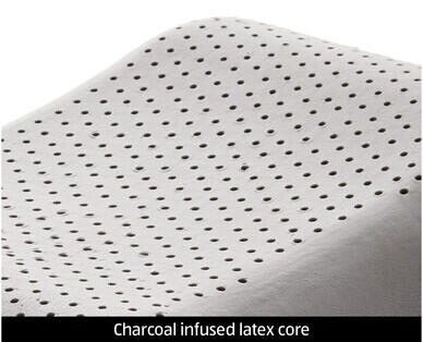 Kirkton House Grey Covered Charcoal Infused Latex Contoured Pillow NEW - Image 3