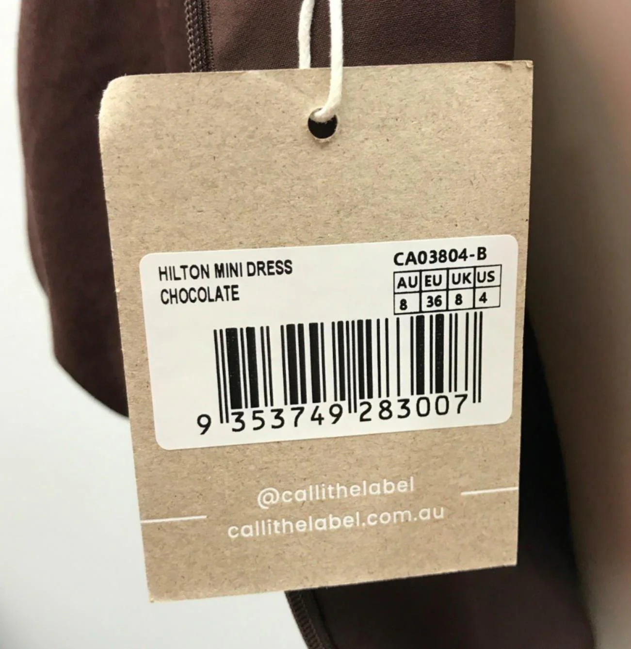 Calli Brown Cotton Linen Blend Mini Dress Zip Back Ladies Size 8 NEW - Image 6