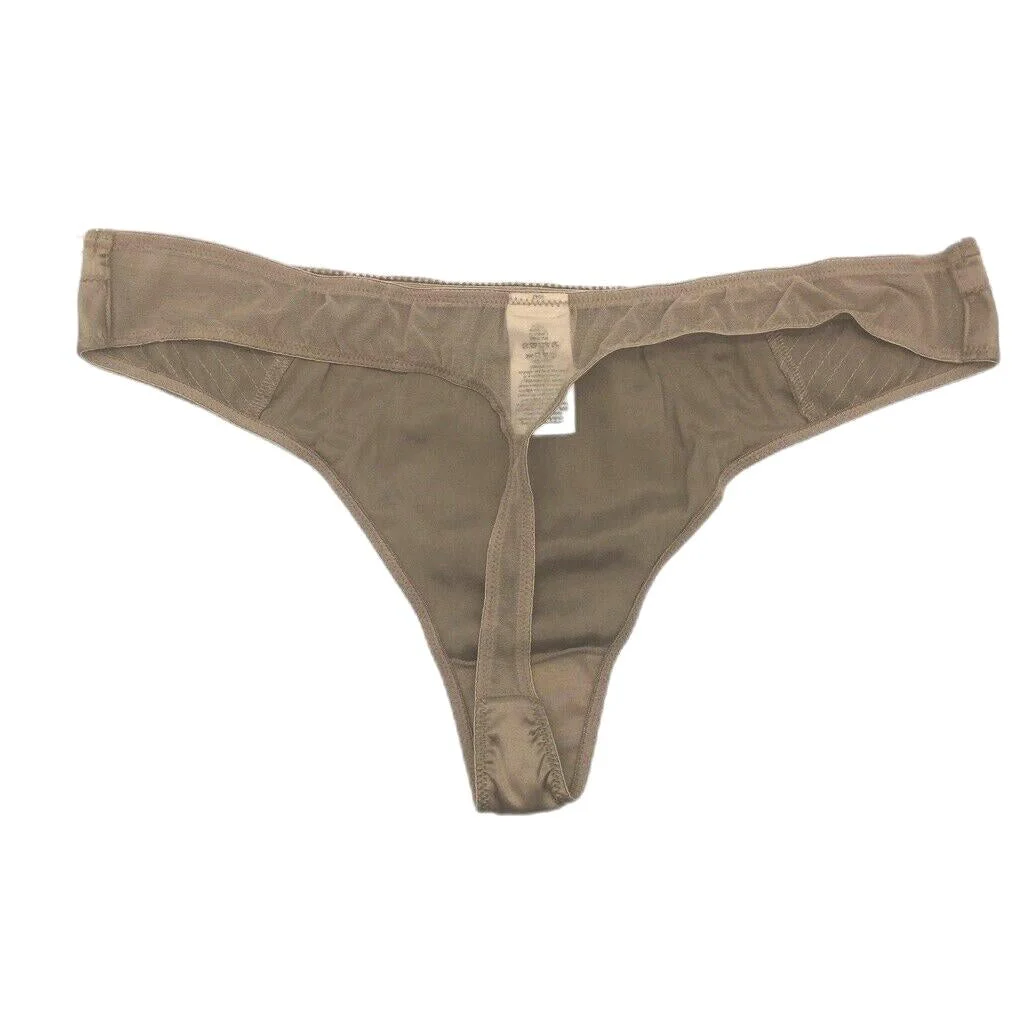 Calvin Klein Grey Silky Mesh Back String Thong Underwear Ladies Size Large NEW - Image 2