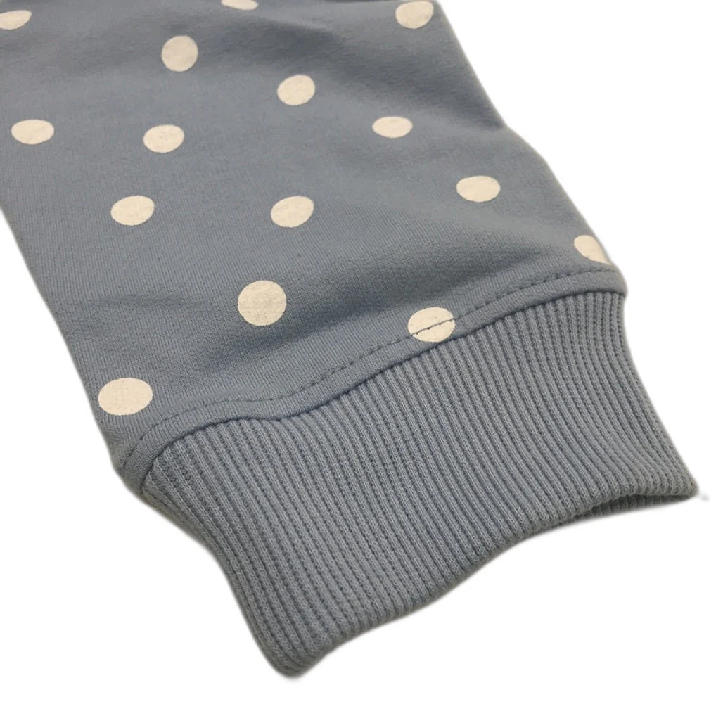 Cherry Lane Blue/White Polka Dot Ruffled Long-sleeve Top Ladies Size Small - Image 7