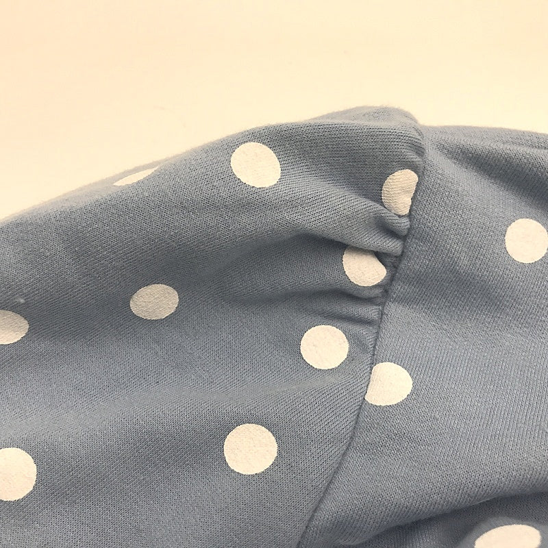 Cherry Lane Blue/White Polka Dot Ruffled Long-sleeve Top Ladies Size Small - Image 8