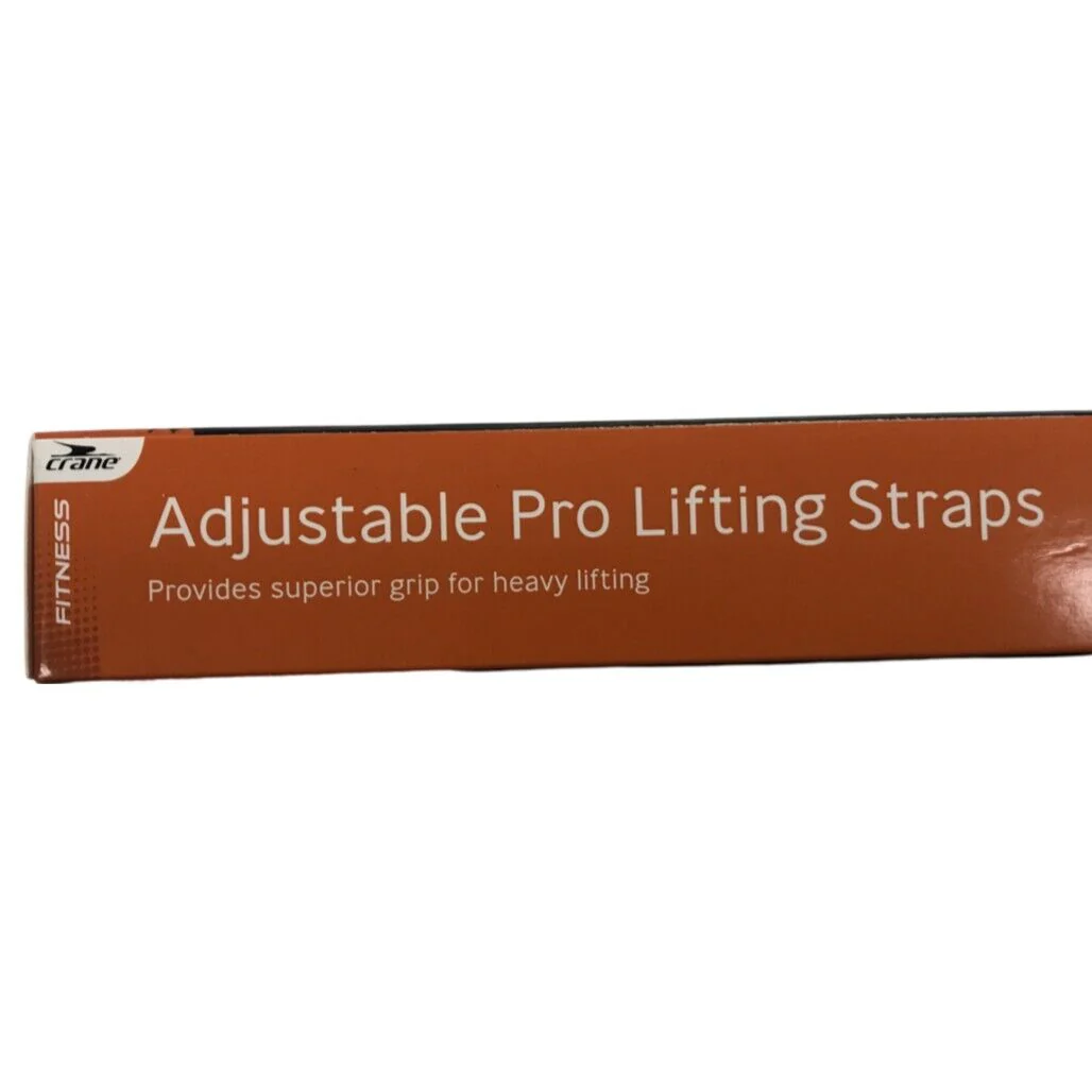 Crane Fitness Adjustable Pro Lifting Straps Weights Support Black OSFM NEW - Image 3