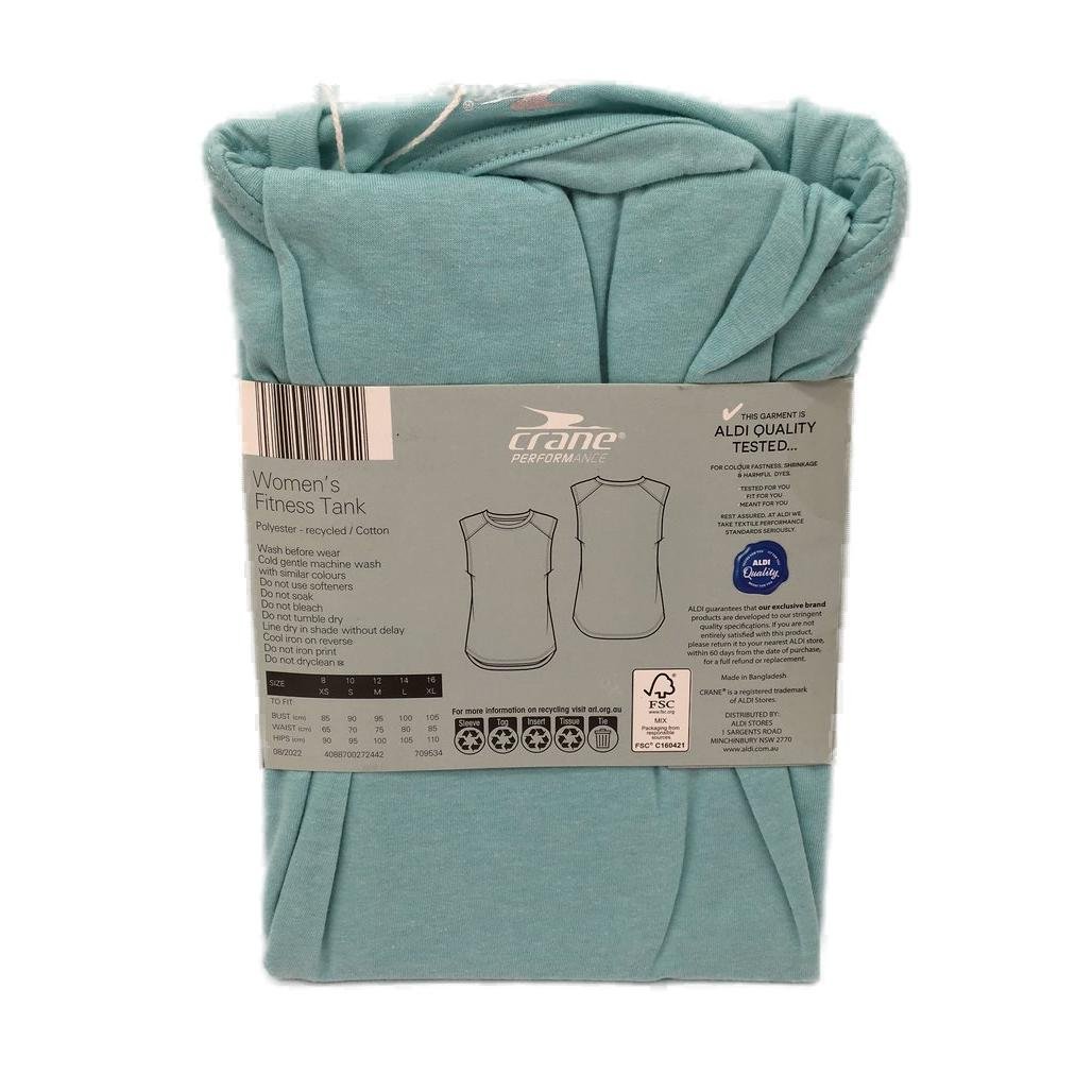 Crane Performance Set of 2 Womens Fitness Tanks Teal Size S AUS 10 NEW - Image 2