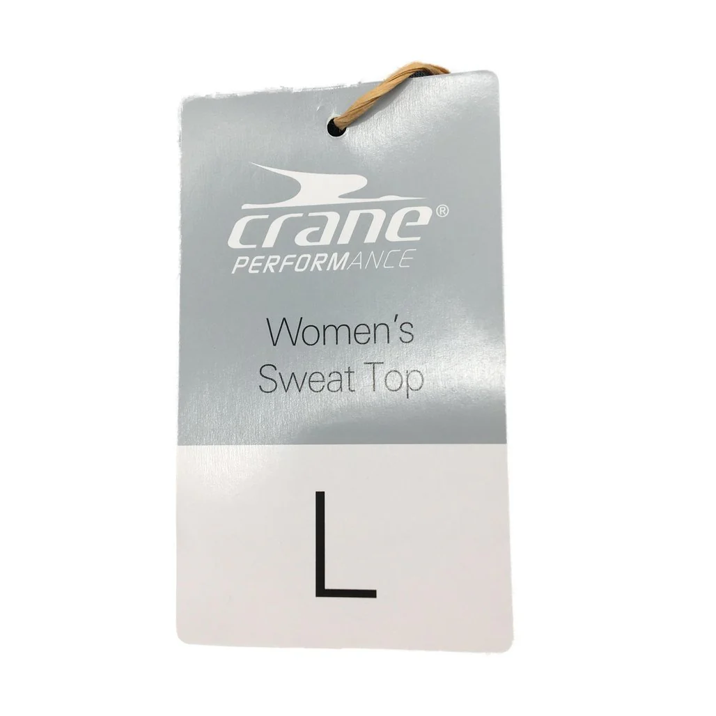 Crane Performance Womens Sweat Grey Long Sleeve Top Size L NEW - Image 3
