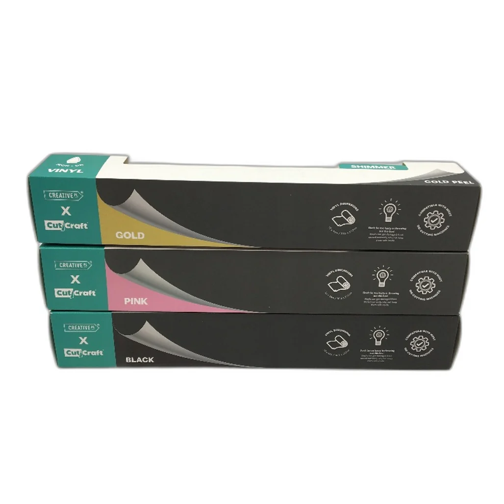 Cut Craft 3 Pk Matt & Shimmer Cold Peel Iron-On Vinyl Wraps 30.5 x 122cm NEW - Image 2