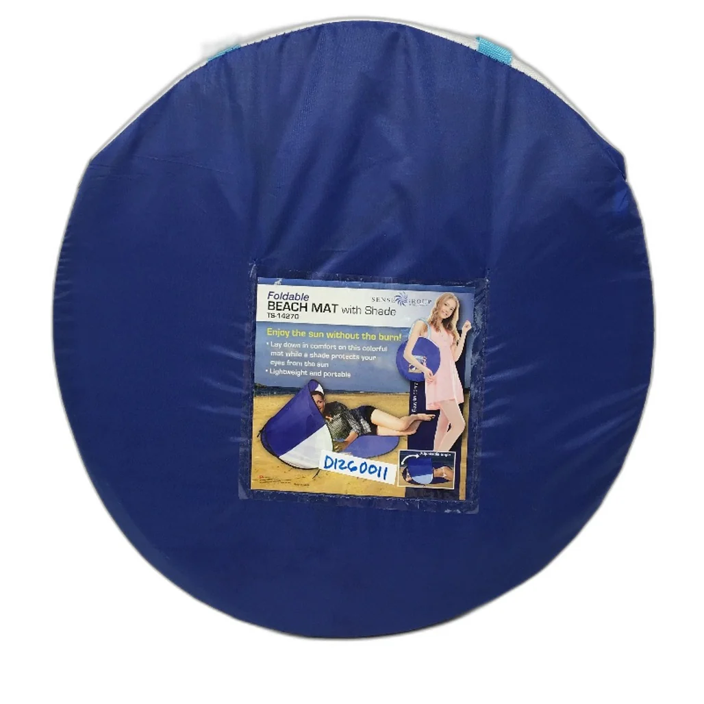 Sense Group TS 14270 Lightweight Foldable Beach Mat with Shade in Blue NEW - Image 5