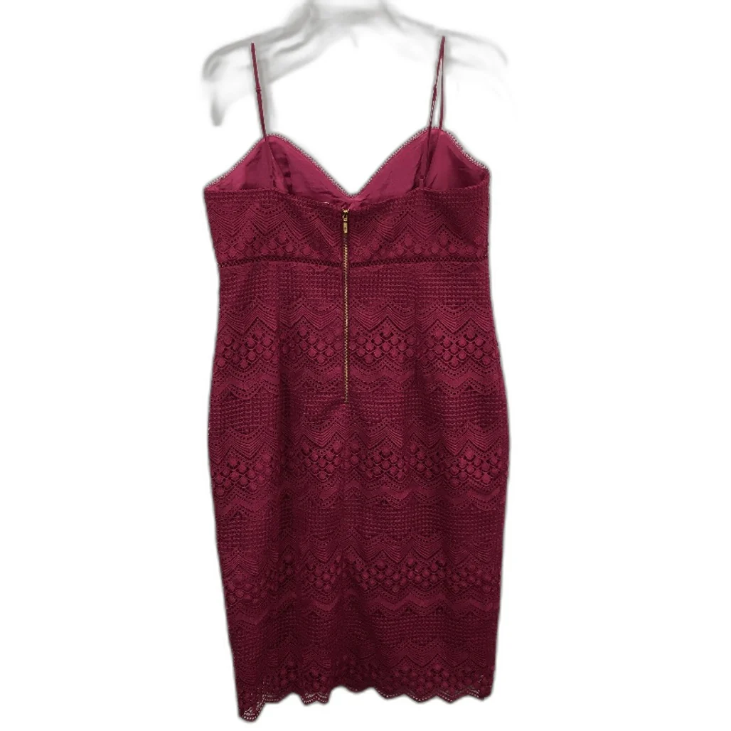 Ever New Penelope Linear Lace Magenta Midi Dress Ladies Size AU 14 NEW - Image 2