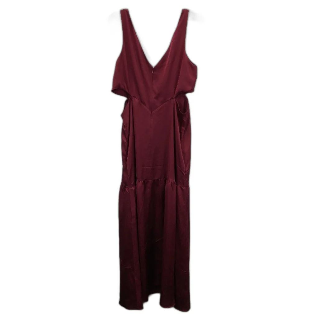 Ever New Alia Cut Out Satin Wrap Bodice Magenta Maxi Dress Ladies Size AU 16 NEW - Image 2