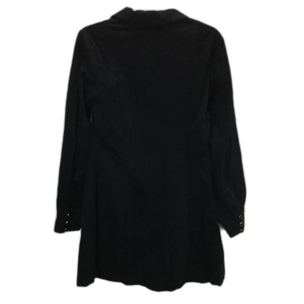 Ever New Watson Corduroy Longsleeve Black Mini Shirt Dress Ladies Size AU 12 NEW - Image 2