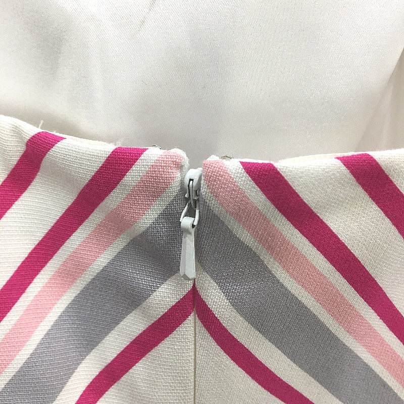 Forever New Strappy Cut Out Pink Grey Stripe Mini Dress Ladies Size AU 10 NEW - Image 3