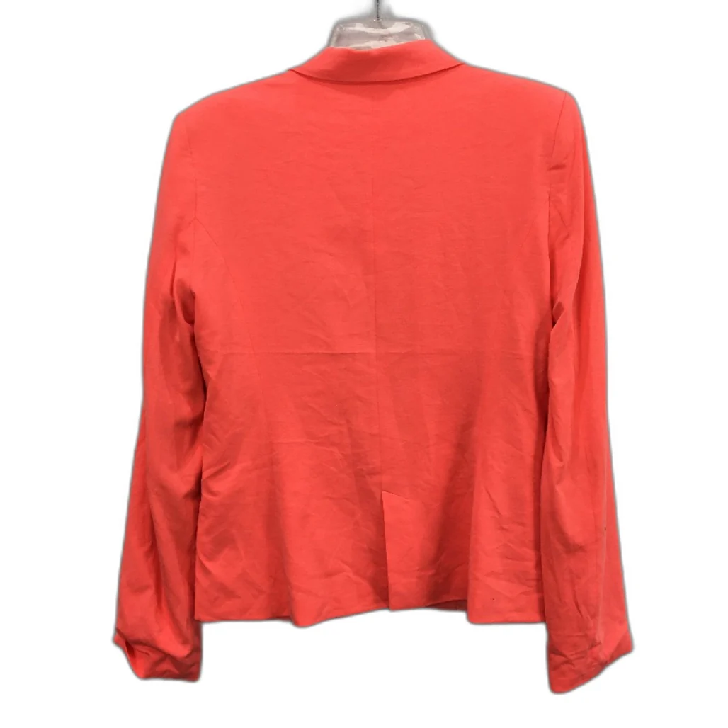 Seed Neon Orange Soft Jersey Blazer Style Fully Lined Jacket Ladies Size 10 - Image 2