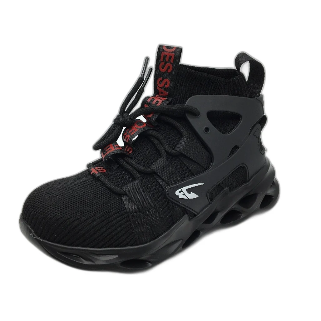 9KSAEFTYJB Safety Steel Toe Black Lace Up Work Sneaker Shoes Mens EU 37 DEMO