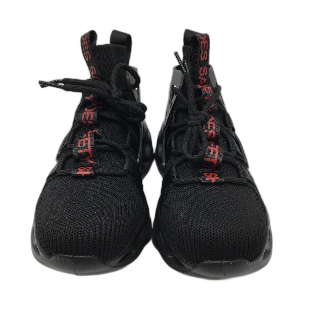 9KSAEFTYJB Safety Steel Toe Black Lace Up Work Sneaker Shoes Mens EU 37 DEMO - Image 3