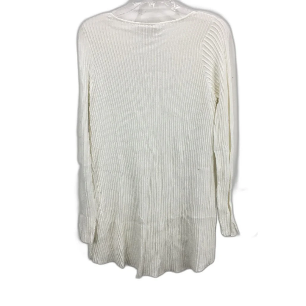 Jeanswest White Knit Ribbed Style Long Sleeve Tunic Top Ladies Size Small NEW - Image 2