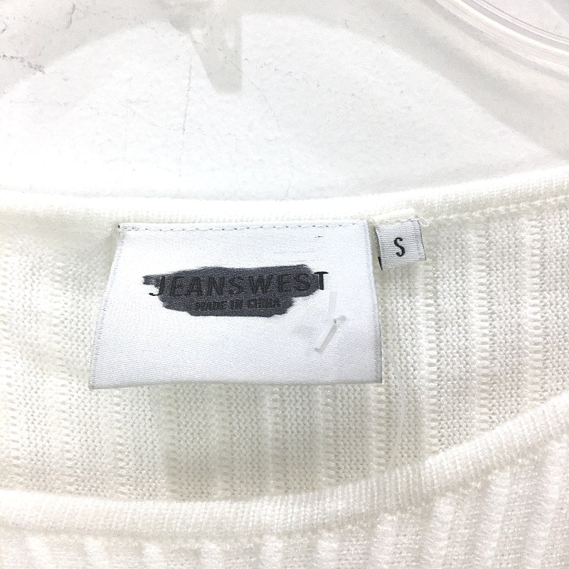 Jeanswest White Knit Ribbed Style Long Sleeve Tunic Top Ladies Size Small NEW - Image 3