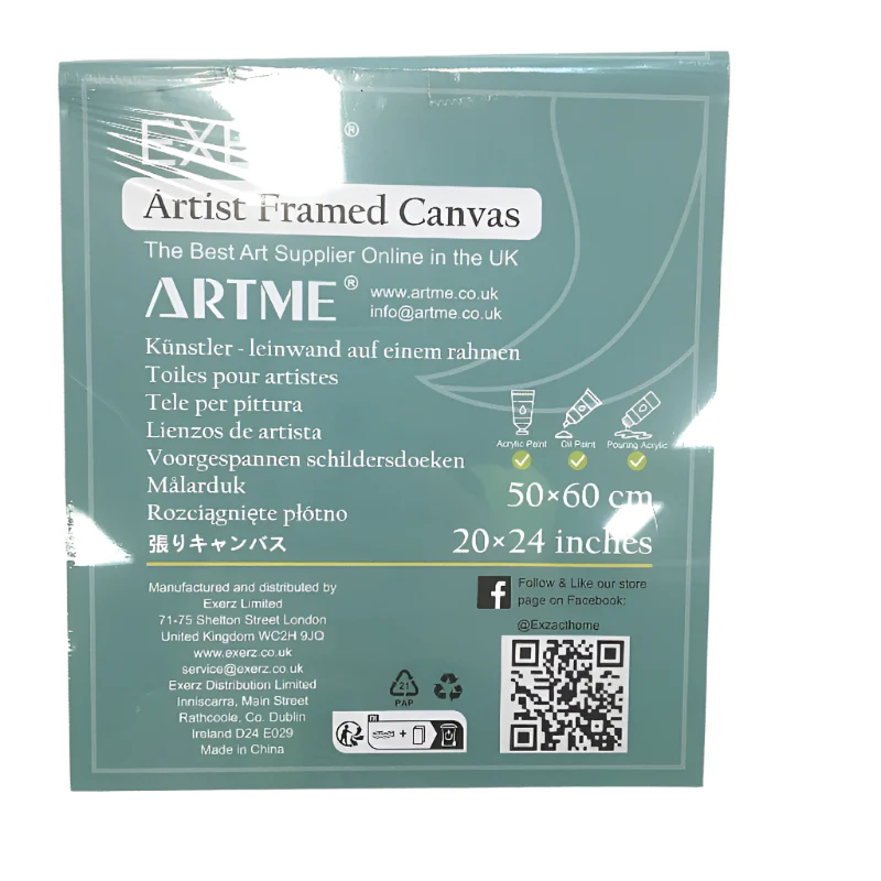 EXERZ 4 Piece 50x60cm Artist Framed Triple Primed Weight Cotton Canvas NEW - Image 3