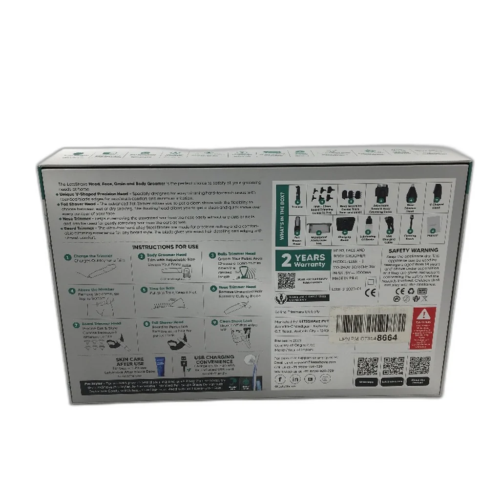 LetsShave All in One 14 pc Grooming Solution Head Face and Body Groomer DEMO - Image 7