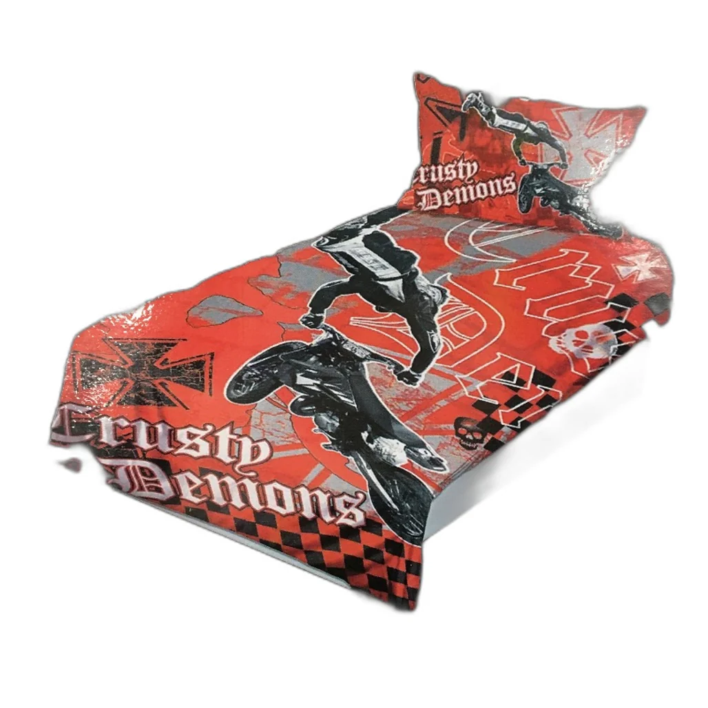 Caprice Crusty Demons Motorbike Quilt Cover Set with 2 Pillowcases QUEEN NEW - Image 3