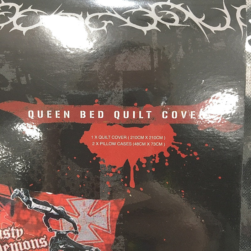 Caprice Crusty Demons Motorbike Quilt Cover Set with 2 Pillowcases QUEEN NEW - Image 4