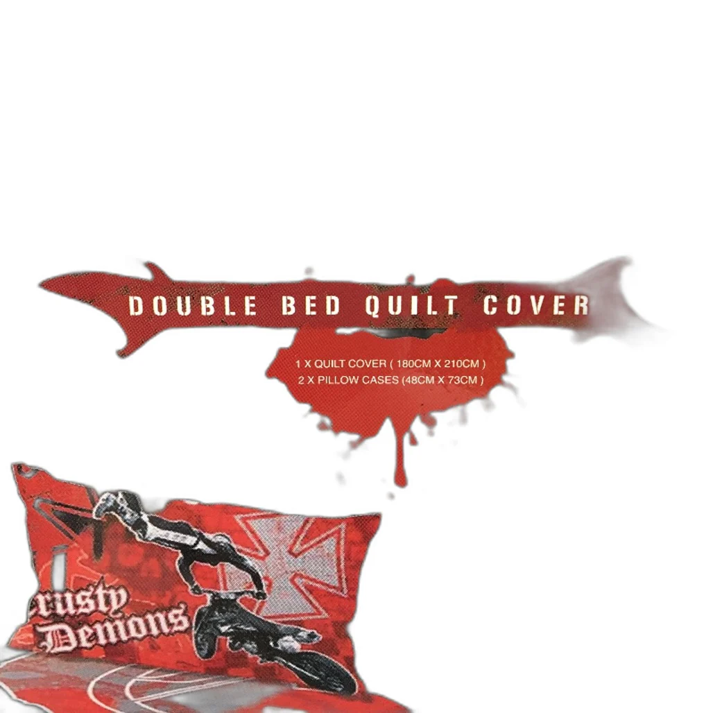 Caprice Crusty Demons Motorbike Quilt Cover Set with 2 Pillowcases DOUBLE NEW - Image 4