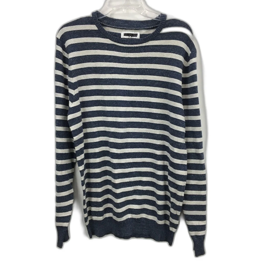 Jeanswest 2 Pack Blue Stripe & Navy Cotton Knit Style Sweaters Mens Size M NEW - Image 2