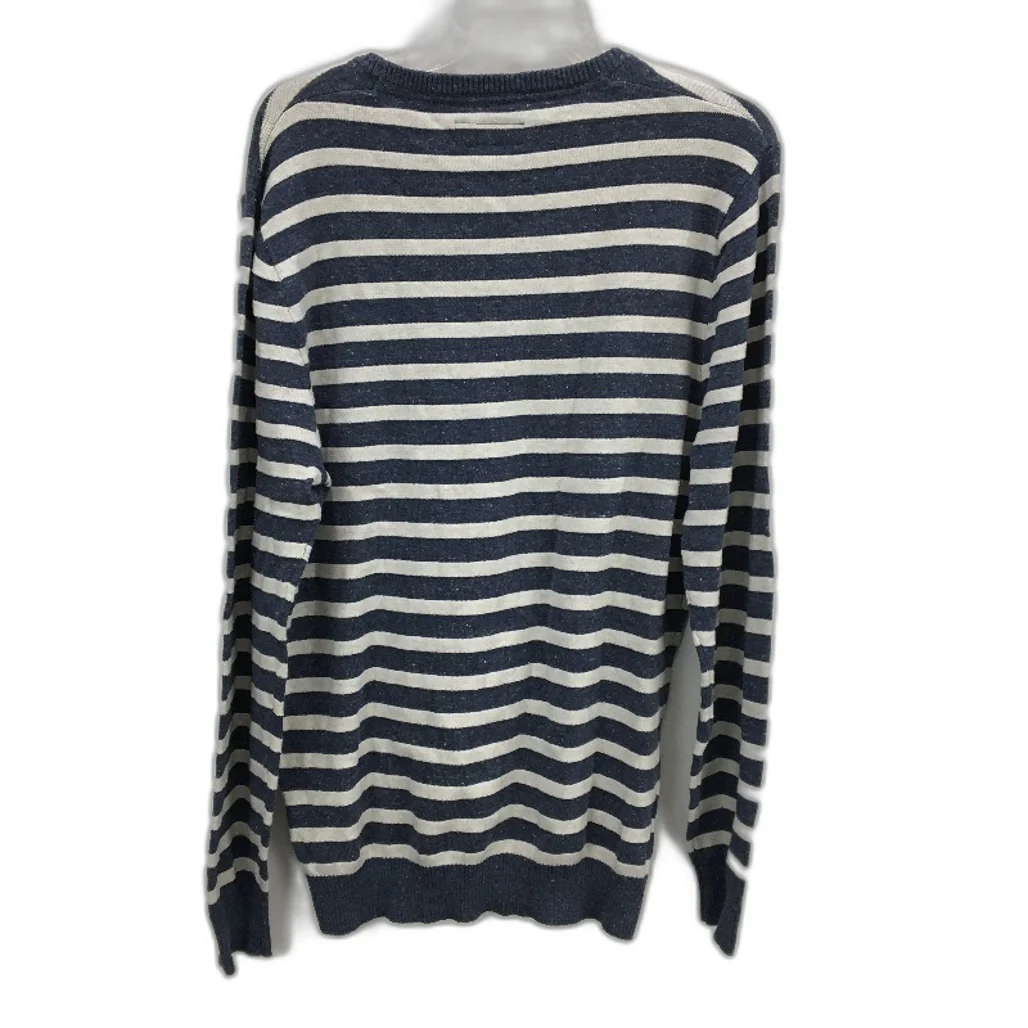 Jeanswest 2 Pack Blue Stripe & Navy Cotton Knit Style Sweaters Mens Size M NEW - Image 3