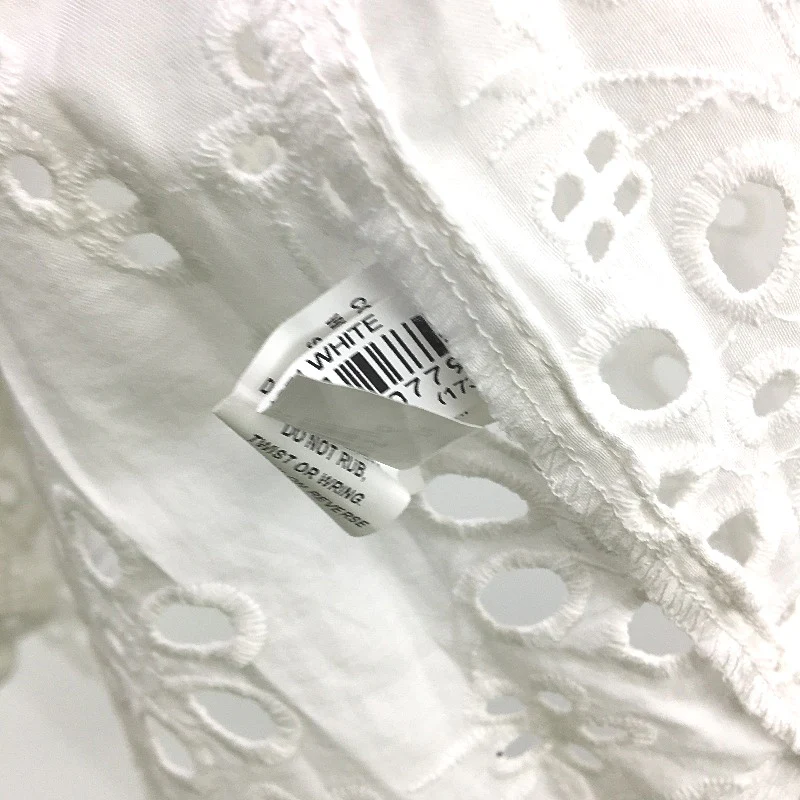 Jeanswest White 100% Cotton Short Sleeve Eyelet Embroidery Top Ladies Sz 10 NEW - Image 5
