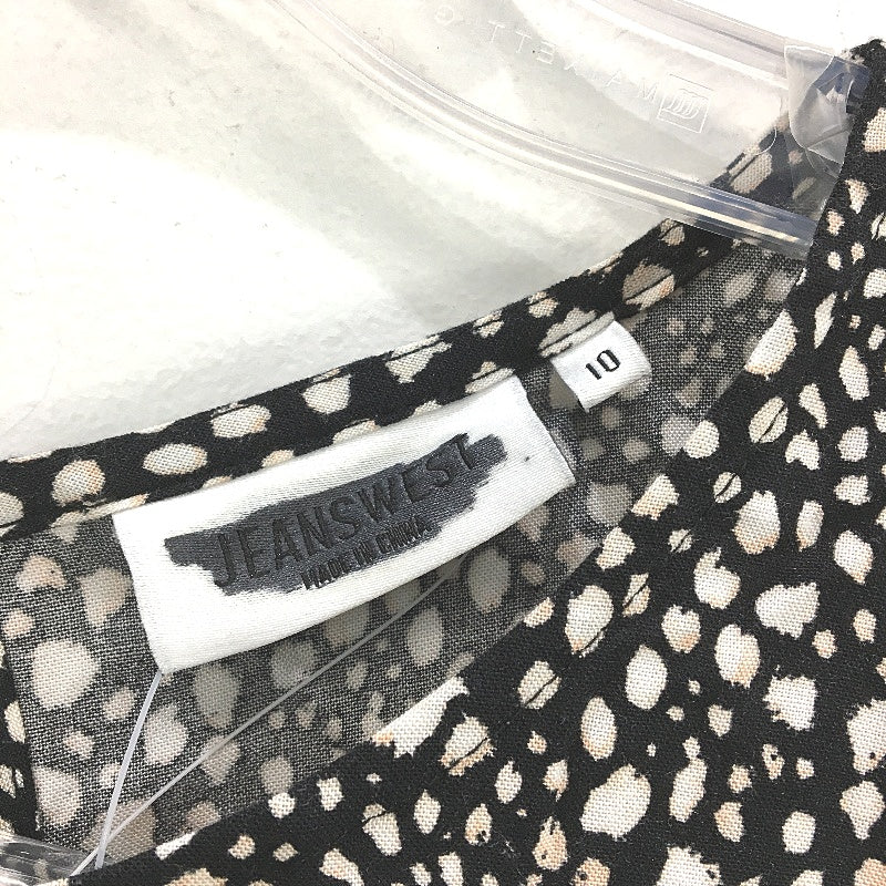 Jeanswest Black Abstract Spotted 3/4 Sleeve Blouse Top Ladies Size 10 NEW - Image 4