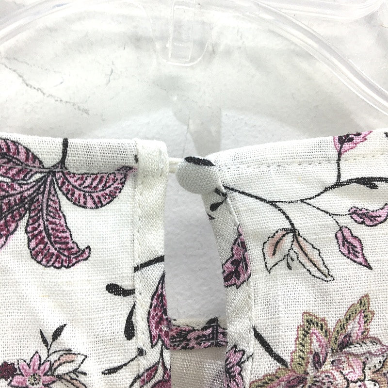 Jeanswest Cream Lavender Floral Linen Blend Blouse Top Ladies Size 10 NEW - Image 3