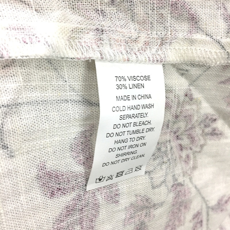 Jeanswest Cream Lavender Floral Linen Blend Blouse Top Ladies Size 10 NEW - Image 5