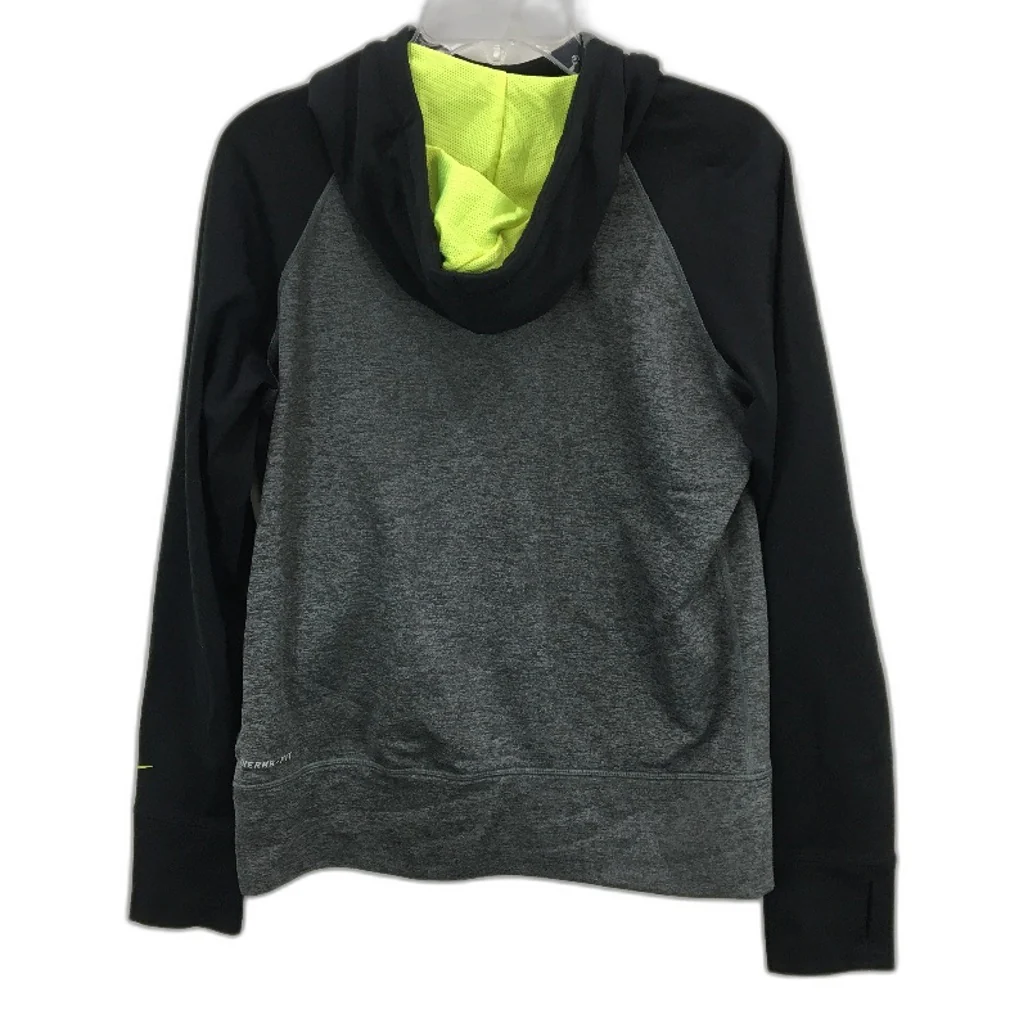 Nike Dark Grey Therma-Fit Hooded Sports Activewear Jumper Unisex Size M - Image 2