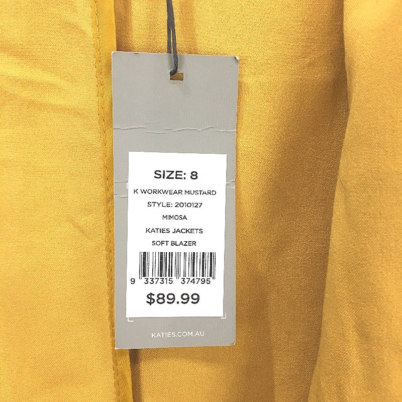 Katies K Workwear Mustard Mimosa Soft Blazer Jacket Ladies Size 8 NEW - Image 6