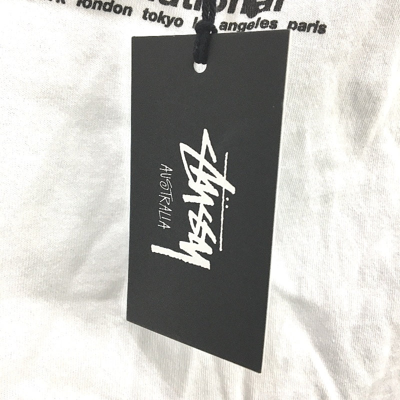 Stussy White 100% Cotton International Slim Crop Tee Ladies Size 8 NEW - Image 6