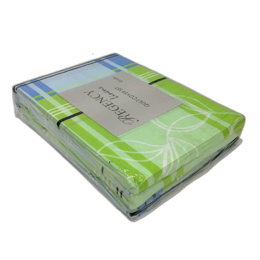 Regency Linens Barnet Green Blue 100% Cotton Percale QUEEN Quilt Cover Set NEW - Image 3