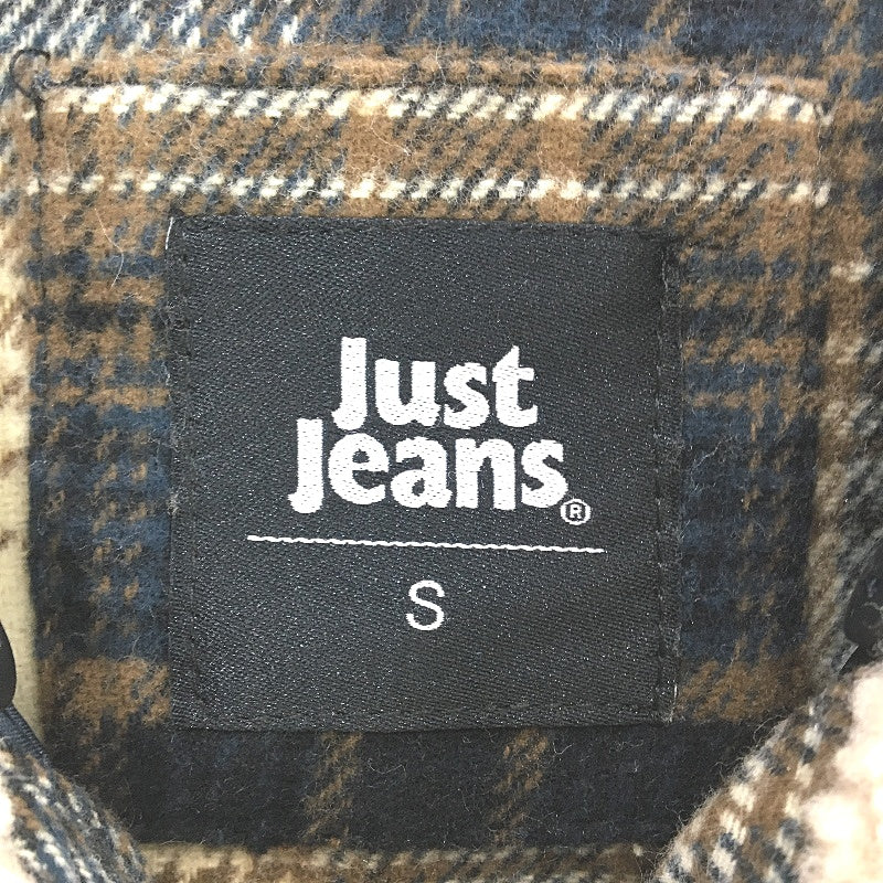Just Jeans Brown Flannel Check Grey Removable Jersey Hood Jacket Mens Size S NEW - Image 5