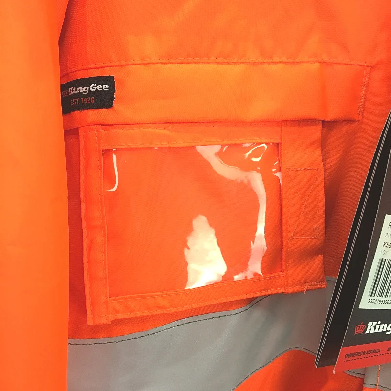 KingGee Reflective Insulated HiVis Orange Workwear Jacket Mens Size L NEW - Image 7