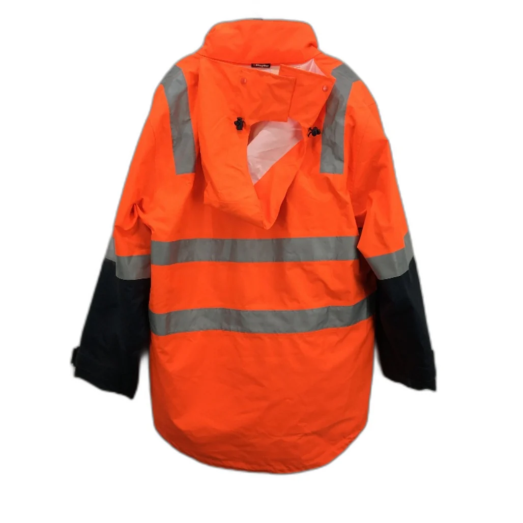 KingGee Reflective 3 in 1 Cotton HiVis Orange Workwear Jacket Mens Size L NEW - Image 2