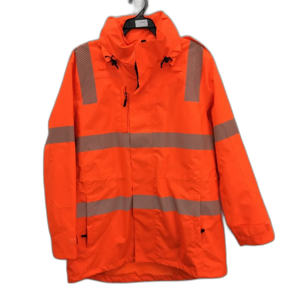 Hard Yakka HiVis Orange Reflective Workwear Wet Weather Jacket Ladies Size M NEW